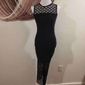 Herve Leger Lace Accent Dress Sz L